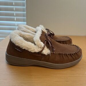 Orthofeet Tuscany Men's Size 13 Brown Suede Orthopedic Faux Fur Pull-On Casual